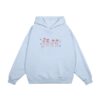 Minimalist Blue Band Graphic Hoodie