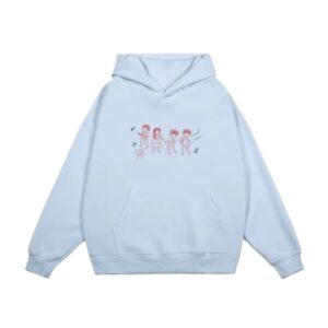 Minimalist Blue Band Graphic Hoodie