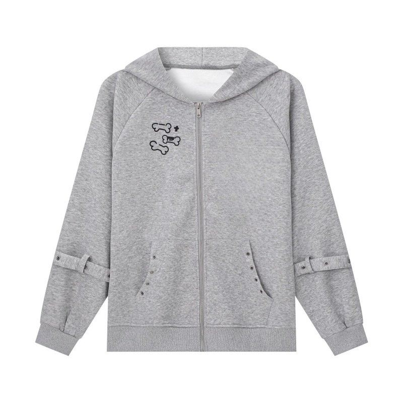 Streetwear Cargo Pocket Grey Hoodie