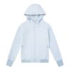 Textured Design Slim-Fit Blue Hoodie